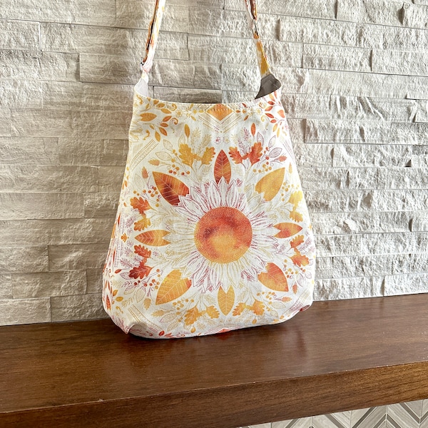 Bolso Hobo con un Asa - Girasoles Mandala