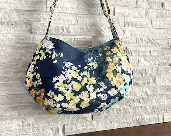 Crescent Moon Bag -  Dewdrop Navy