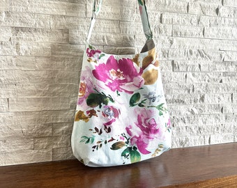 One Handle Hobo Bag - Multicolor Blooms