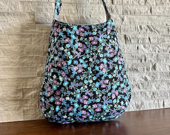 One Handle Hobo Bag - Moonlit Asagao Garden