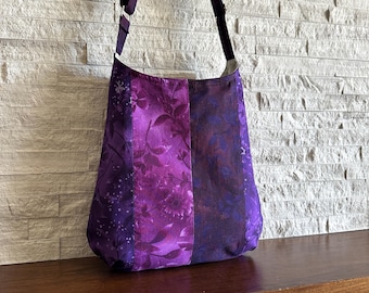 One Handle Hobo Bag - Twilight Plum Garden