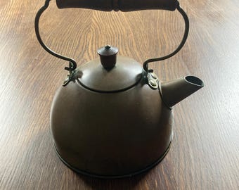 Antique Copper Tea Kettle | Rustic Home Decor, 100 Year Old