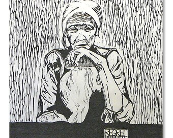 Regret (original woodblock print)