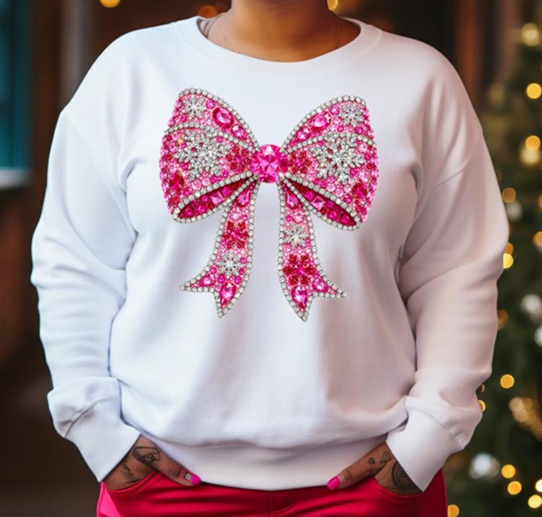 Pink Rhinestone Bow Rhinestone Bow Pink (PNG Digital Download) - Etsy