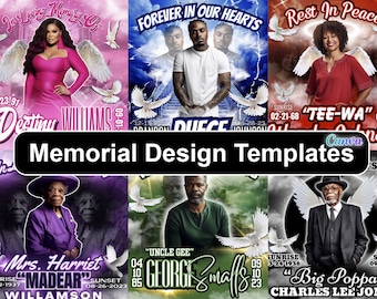 Memorial Designs, Editable in Canva