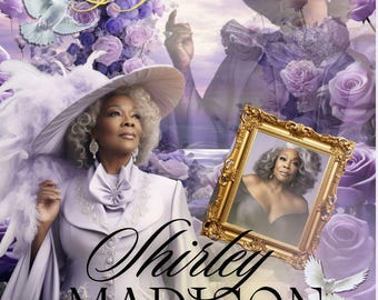 Memorial Design Template, Blue Serene Skies Editable Digital for Canva