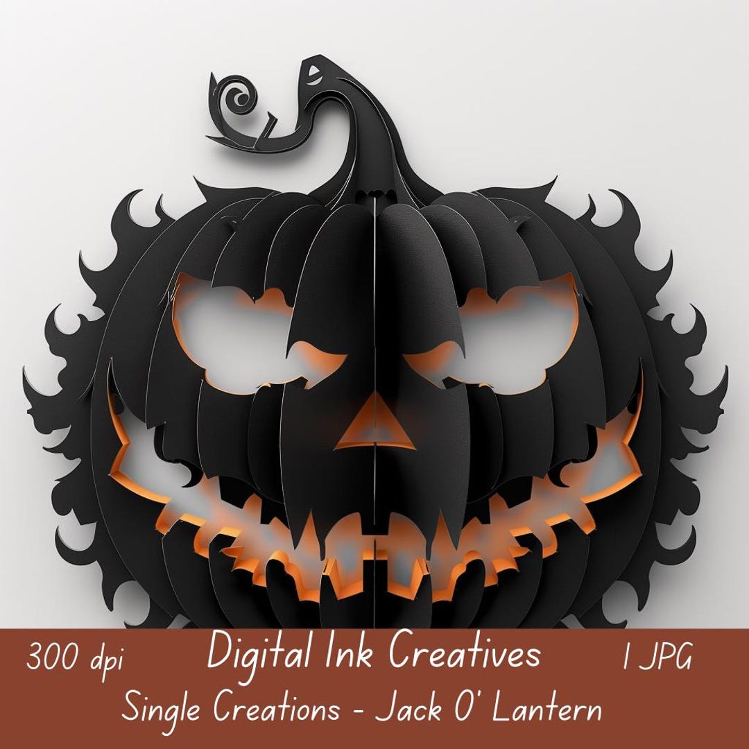 Jack O Lantern Wall Art | Spooky Halloween Silhouette Cutout | Festive ...