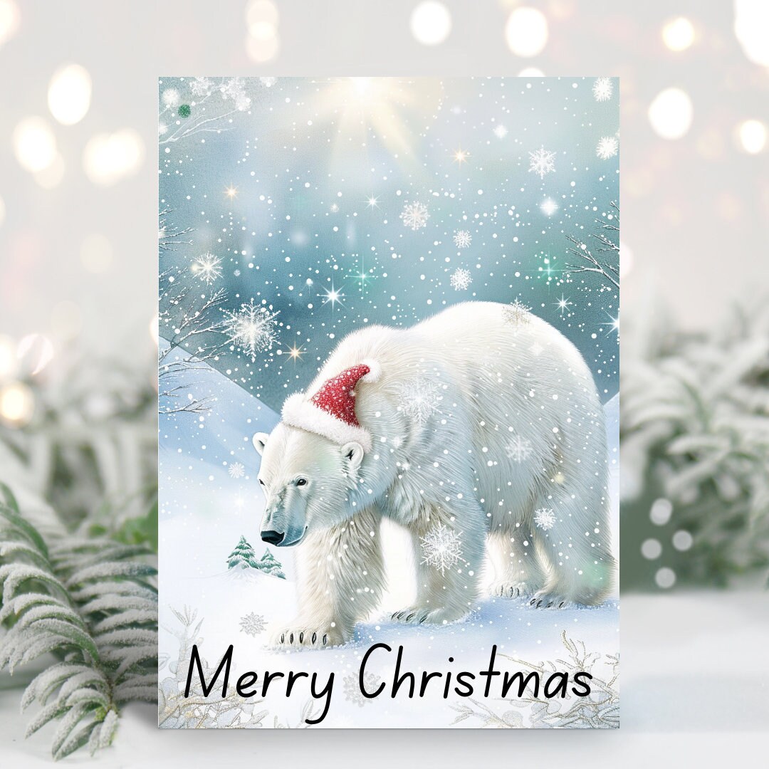 Snow Polar Bear Christmas Pattern Print Premium Backpack main image 0