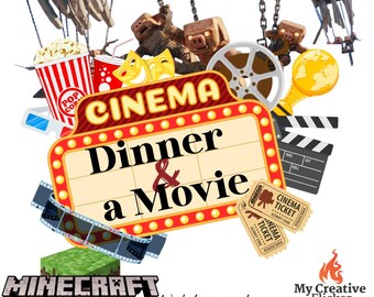 Cena y noche de cine de Minecraft (recetas y material imprimible para fiesta incluidos)