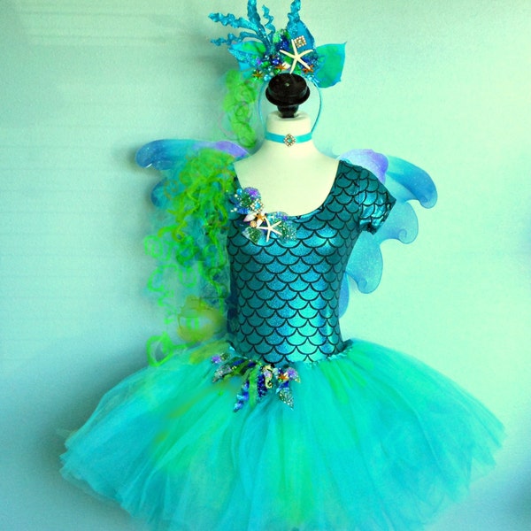 Fairy COSTUME - SALE - The Sea Faerie  Queene - Atlantis Fairy - Mermaid Fairy-  adult U.S.A. size 14/16