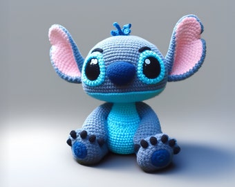 Cute Amigurumi Stitch Crochet Pattern - Beginner Stitch Crochet - DIY toys - Instant Download