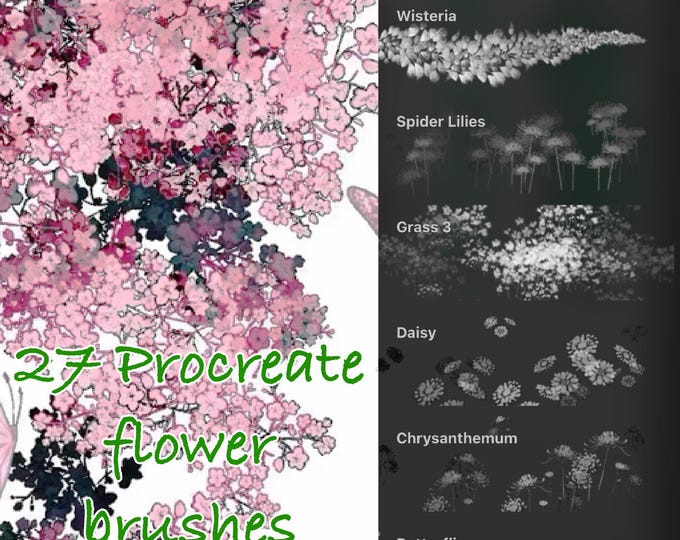 27 Procreate Flower Brushes - Etsy