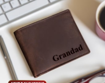Personalized Dad Wallet, Christmas Gift, Father's Day Gift For Daddy, Boyfriend Gift for Men Wallet, Man Leather Wallet, Groomsmen Wallet
