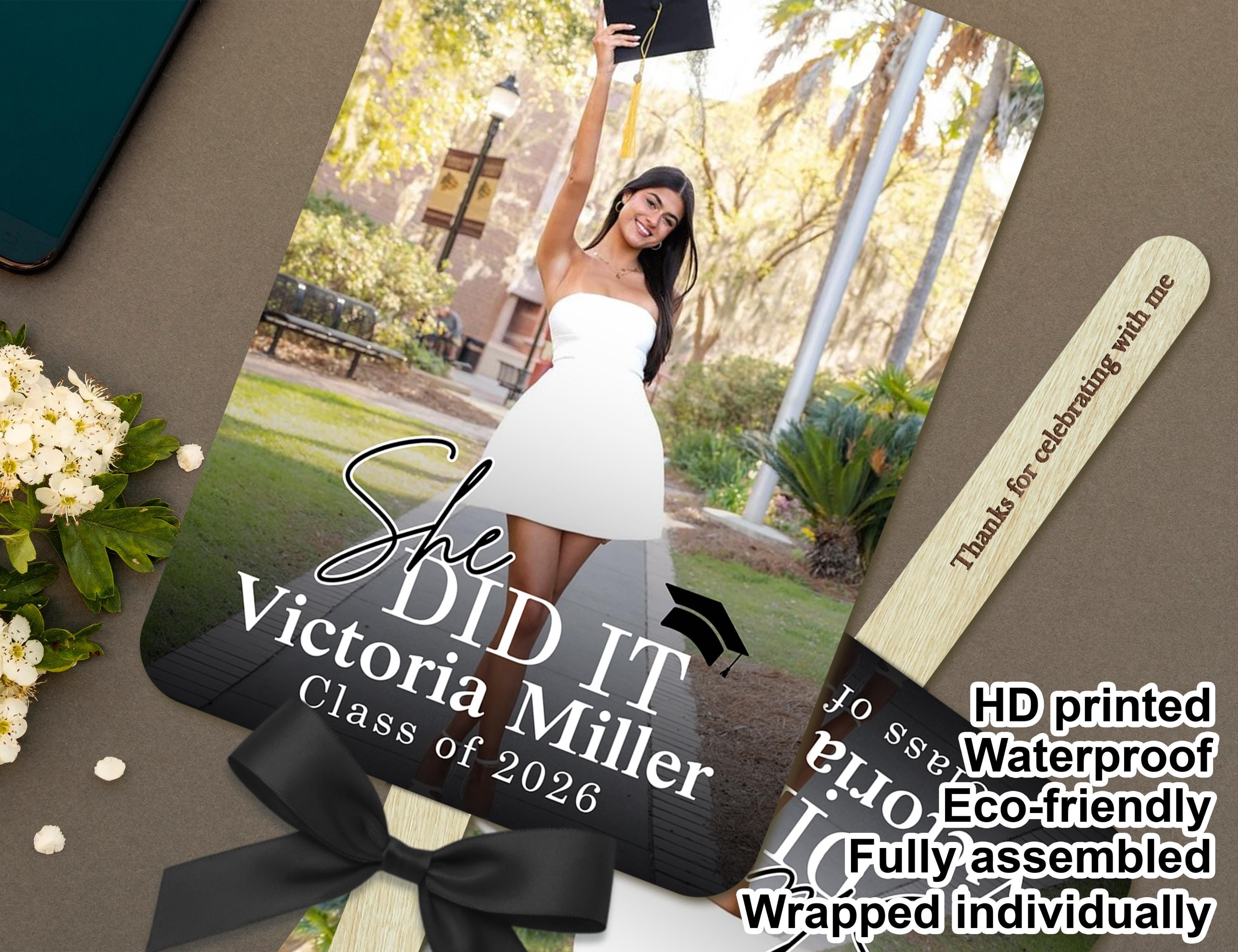 Custom Graduation Fans, Graduation Celebration Fans, Class of 2026 ...