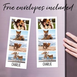 Custom Photo Fridge Magnet | Personalized Photo Booth Strip Magnet | Pet Party Invitation Cards | Holiday & Family Reunion Photo Magnet Gift
