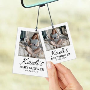 Custom Car Air Freshener, Baby Shower Favor Car Scents, Gift for Dad, Mom Car Air Freshener, Photo Car Freshie, Personalized Car Accessories