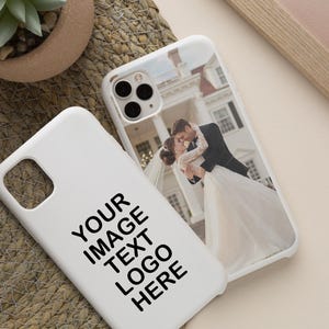 Custom Image/Text/Logo Phone Case, Phone Cases for iPhone 16, Galaxy S24, Personalized Logo Phone Cases for Business Promotion and Giveaways