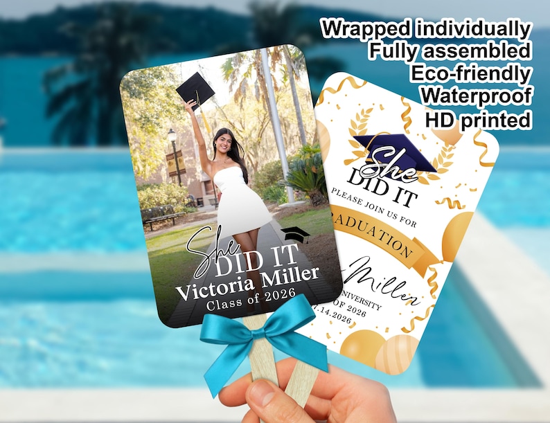 Custom Graduation Fans, Graduation Celebration Fans, Class of 2026 ...