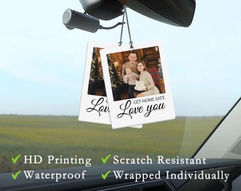 Custom Car Air Freshener from Photo Drive Safe Dad—Personalized Car Air Freshener, Get Home Safe Gift, Car Accessory for Father, Car Freshie