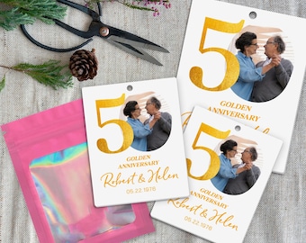 Gepersonaliseerde autoluchtverfrisser/autoluchtverfrisser 50e gouden jubileum/aangepaste foto autoluchtverfrisser/autoverfrisser/autogeur jubileum