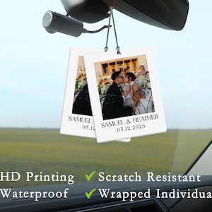 Customize Photo Car Air Freshener, Personalized Car Accessories, Perfect Gifts for Boyfriend, Girlfriend, Husband or Wife, Car Freshie Decor