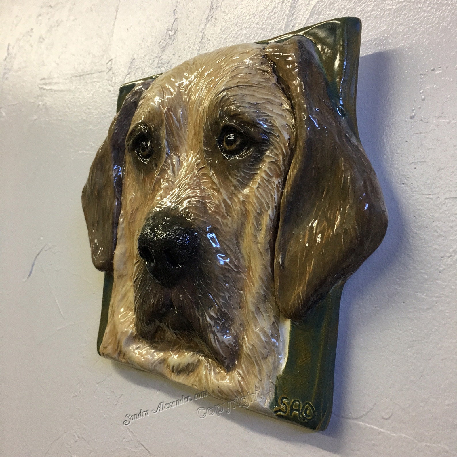 Yellow Labrador Retriever Ceramic Portrait Sculpture 3D Dog Etsy