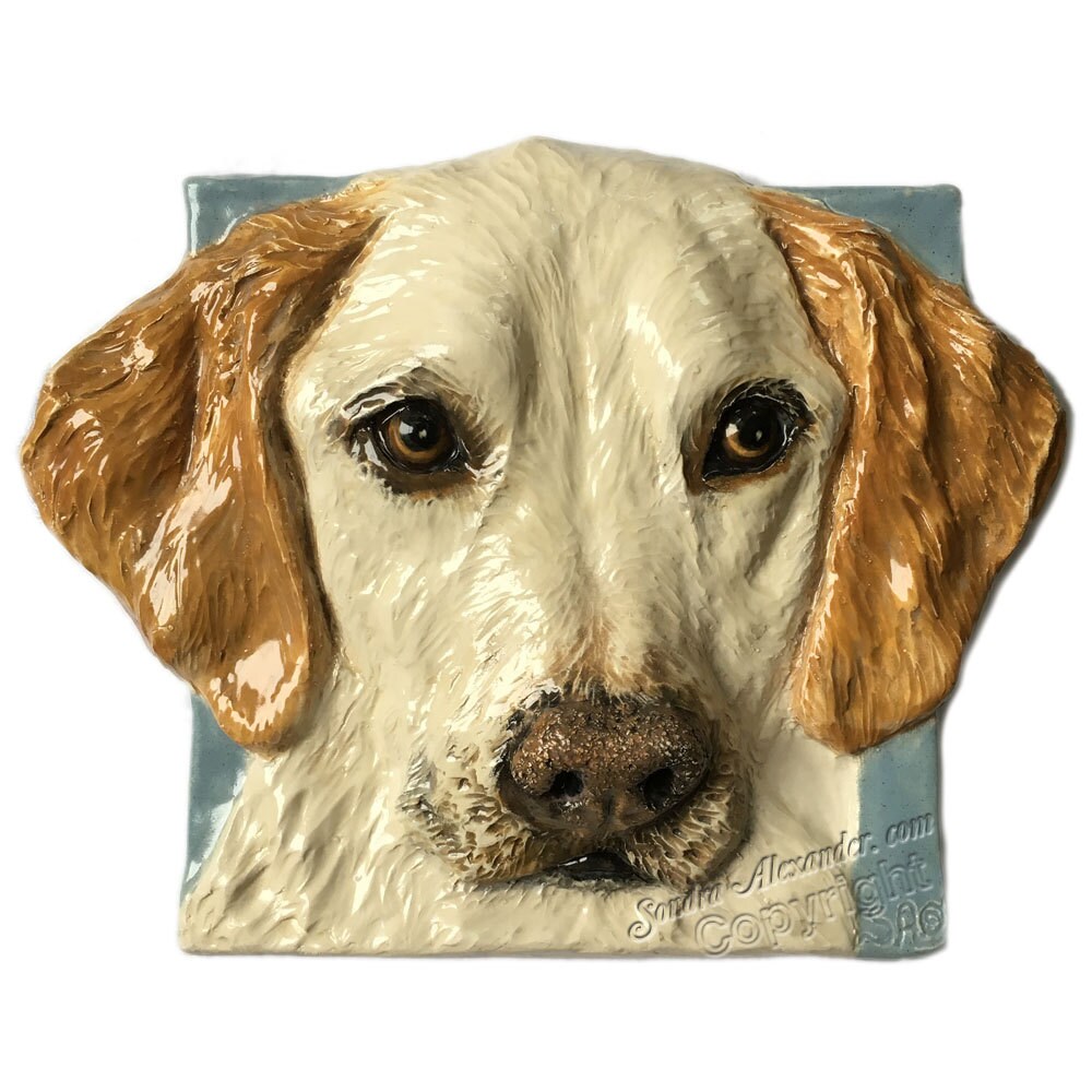 Yellow Labrador Retriever Ceramic Portrait Sculpture 3D Dog Etsy