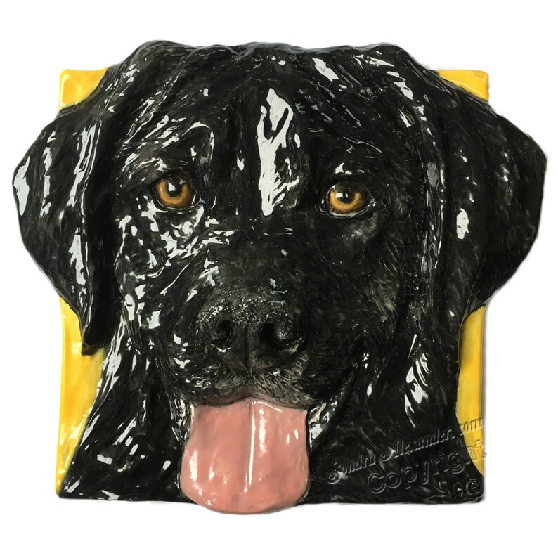 Labrador Retriever Ceramic Portrait Sculptured 3D Dog Art Tile Etsy