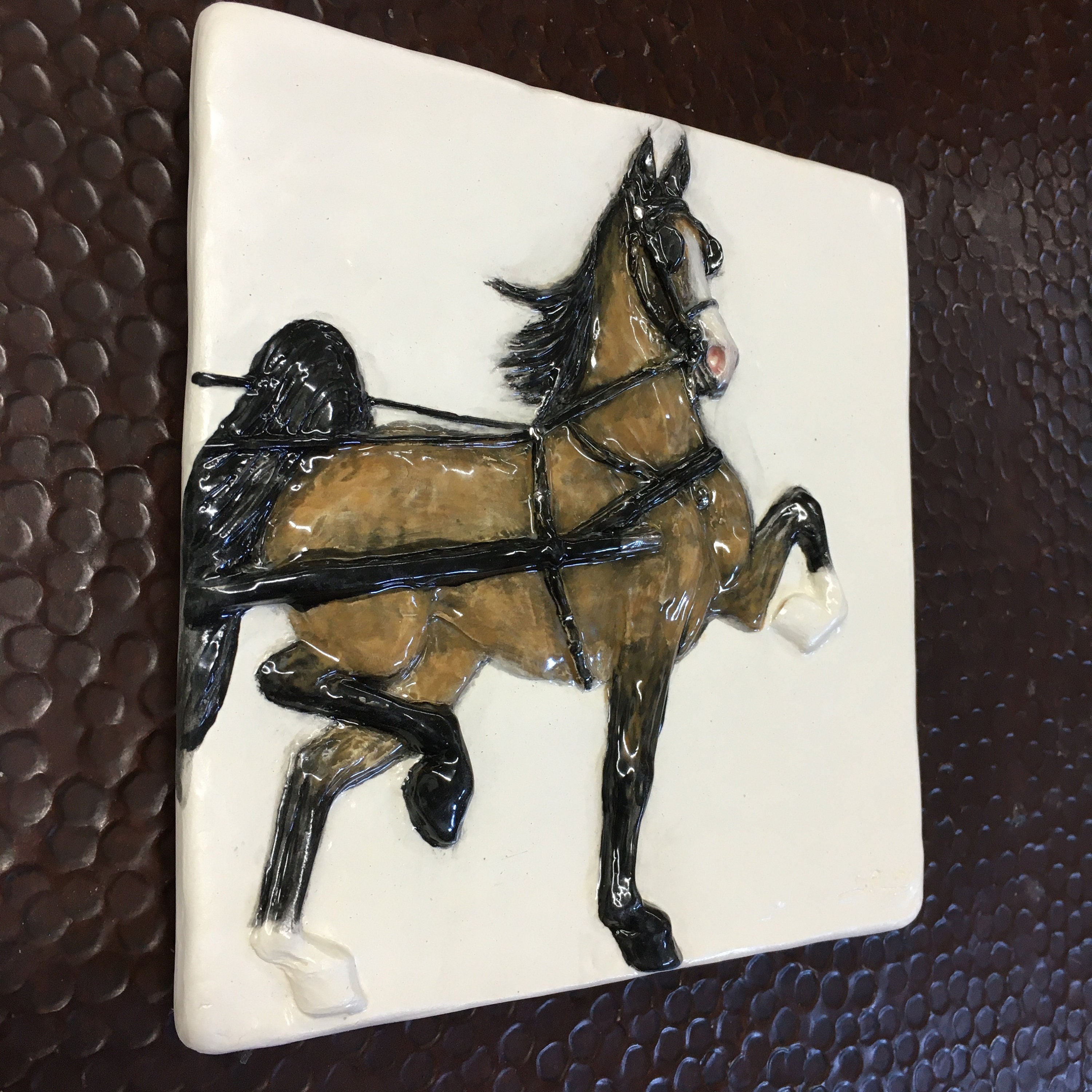 Hackney Colt Harness Hackney Horse Pony Colt Filly Ceramic 3dd Tile, Sondra ...