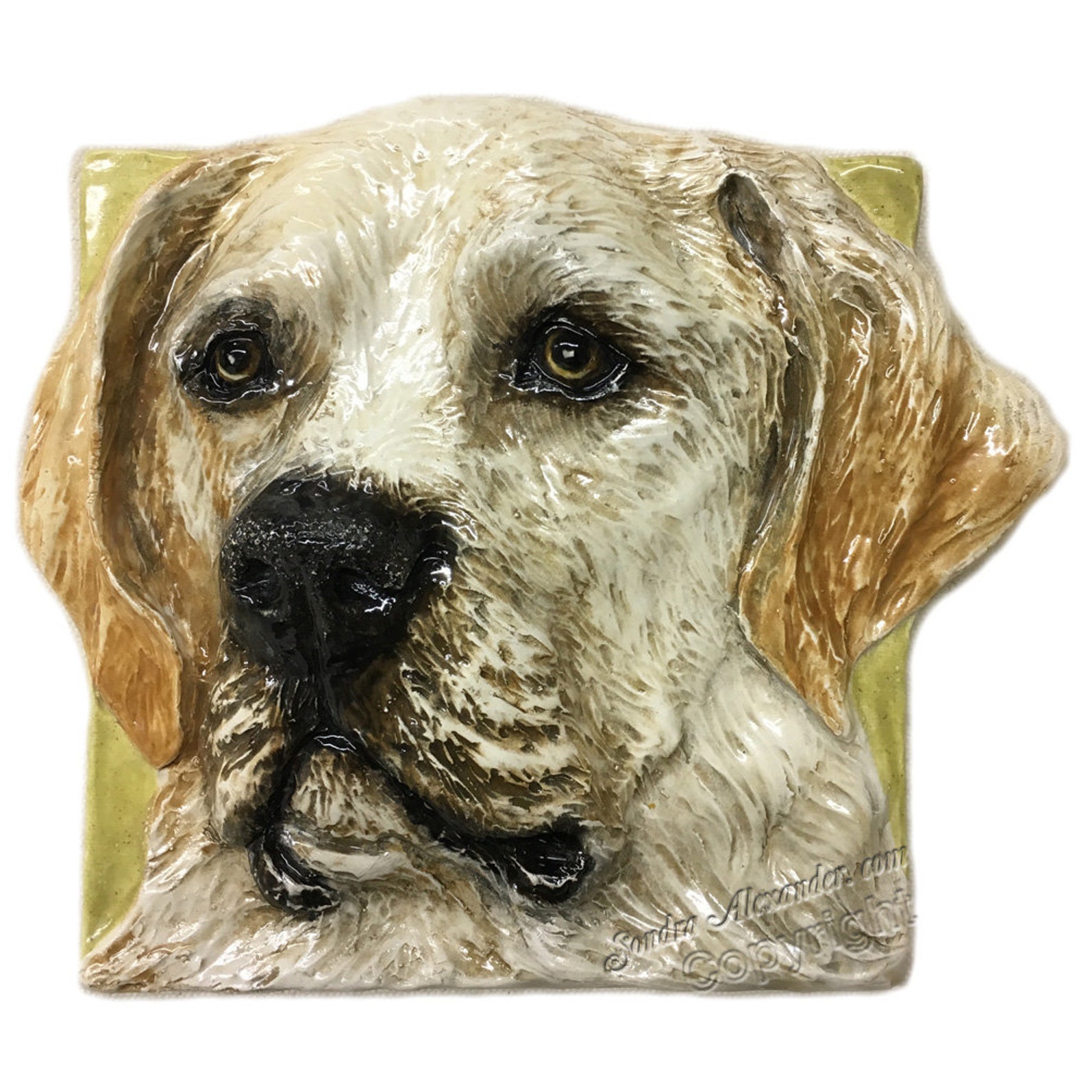Labrador Retriever Ceramic Portrait Sculptured 3D Dog Art Tile Etsy