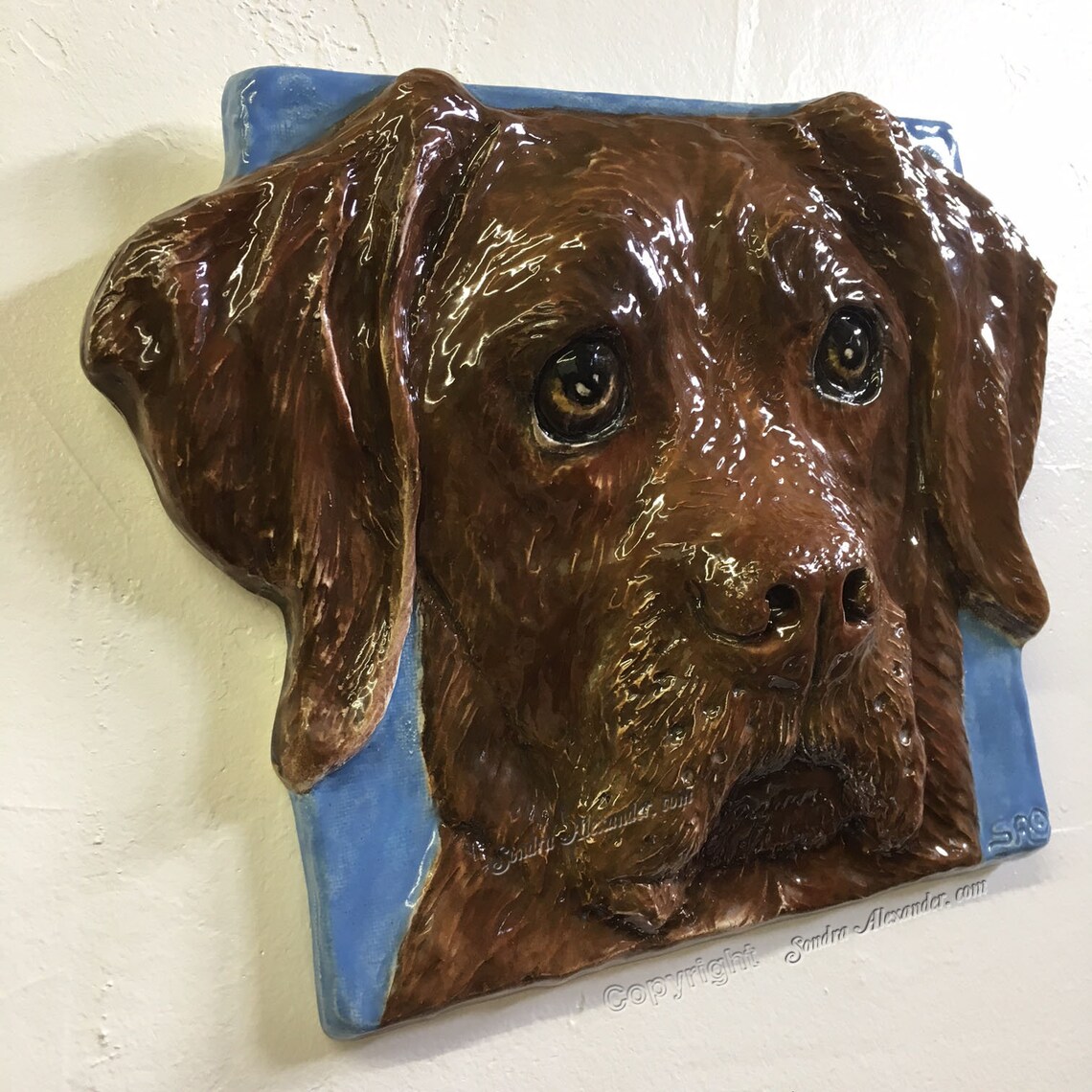 Labrador Retriever Ceramic Portrait Sculptured 3D Dog Art Tile Etsy