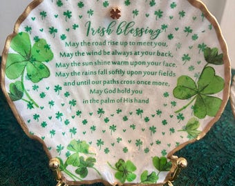 Traditional irish Blessing Ring/Trinket Dish & Collectable