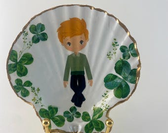 Irish Step Dancer Trinket Dish: Red Hair Boy Dancer Decoration