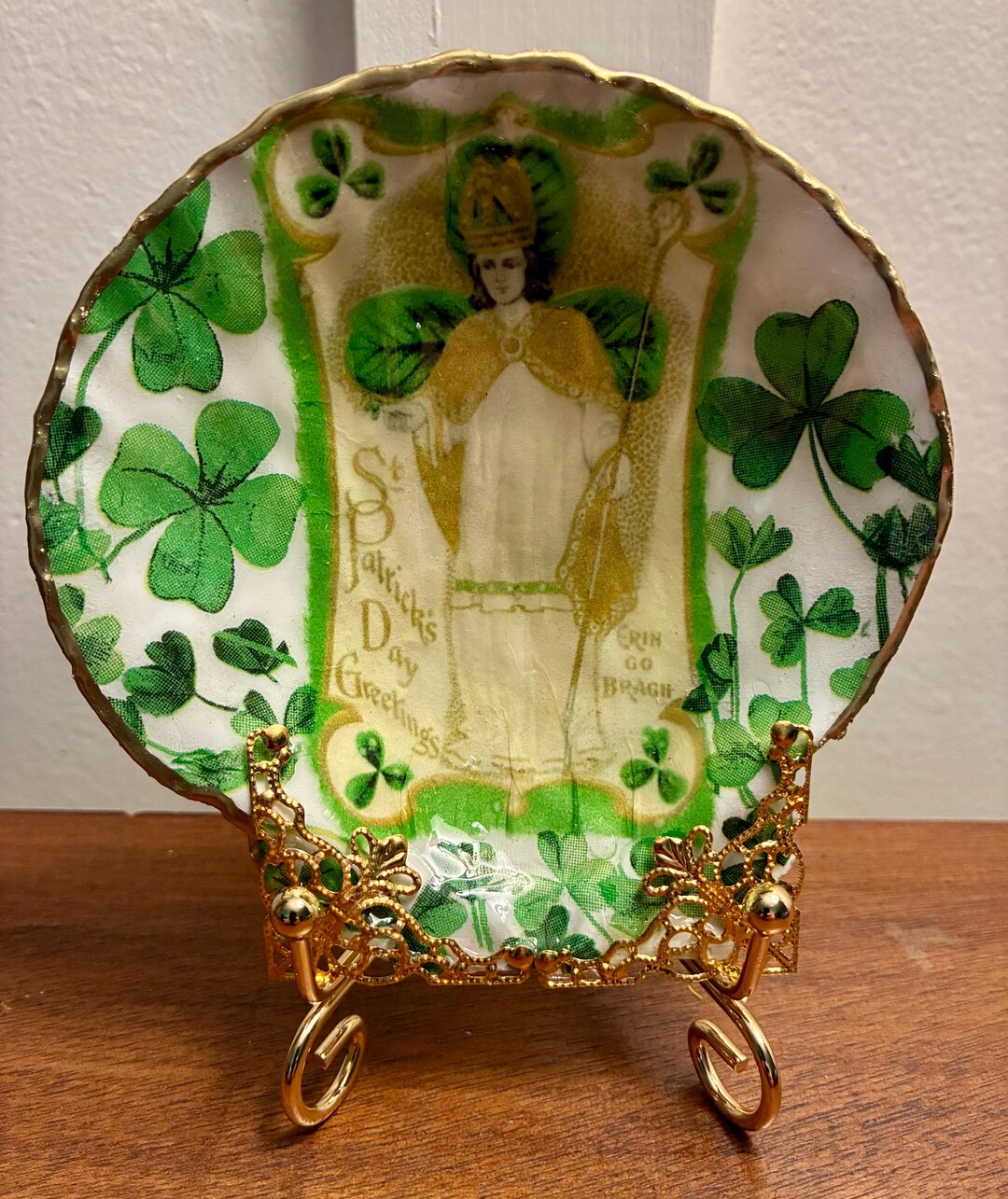 St. Patrick/Erin Go Bragh, Antique Style Trinket Dish & Collectible