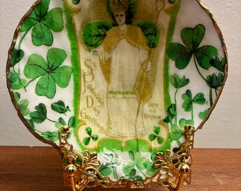 St. Patrick/Erin Go Bragh, Antique Style Trinket Dish & Collectible