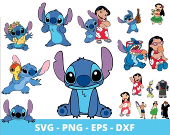 lilo and stitch svg bundle files, lilo and stitch svg for cricut, Layered Files, Stitch svg, Stitch png, Layered SVG, cricut, cut files