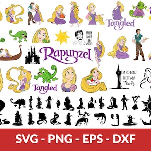 Rapunzel SVG Bundle, Rapunzel Svg Files for Cricut and Silhouette, Tangled Clipart Digital Download