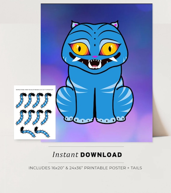 Kpop Pin the Tail on the Tiger | Printable Party Game | Fun K-pop