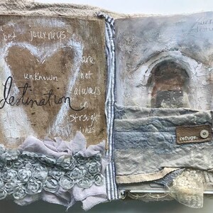 Online Tutorial Instructional Altered Mixed Media Book Class wanderings from within image 2