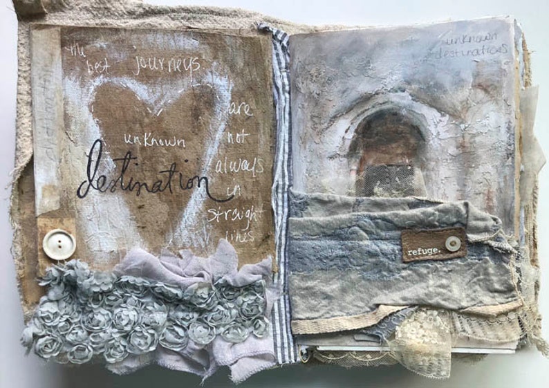 Online Tutorial Instructional Altered Mixed Media Book Class wanderings from within image 2