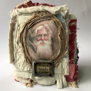 ONLINE CLASS Tutorial Instructional Handmade Fabric book class...Christmas book