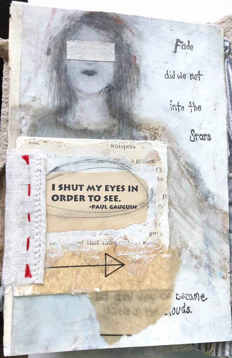 Online Tutorial Instructional Altered Mixed Media Book Class wanderings from within image 10