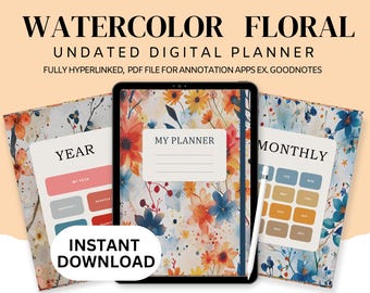 Undated Digital Planner, Minimalist Planner, Ipad Planner, Goodnotes Planner, Daily, Weekly, Monthly Planner, Digital Android Planner, PDF