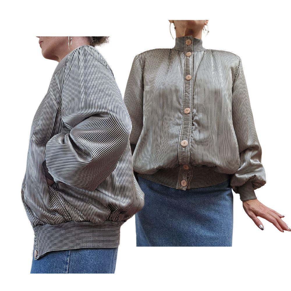 80s Silk Bomber - Etsy
