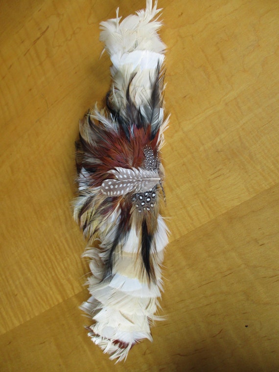 Vintage feather accessory 7 piece lot: head bands… - image 4