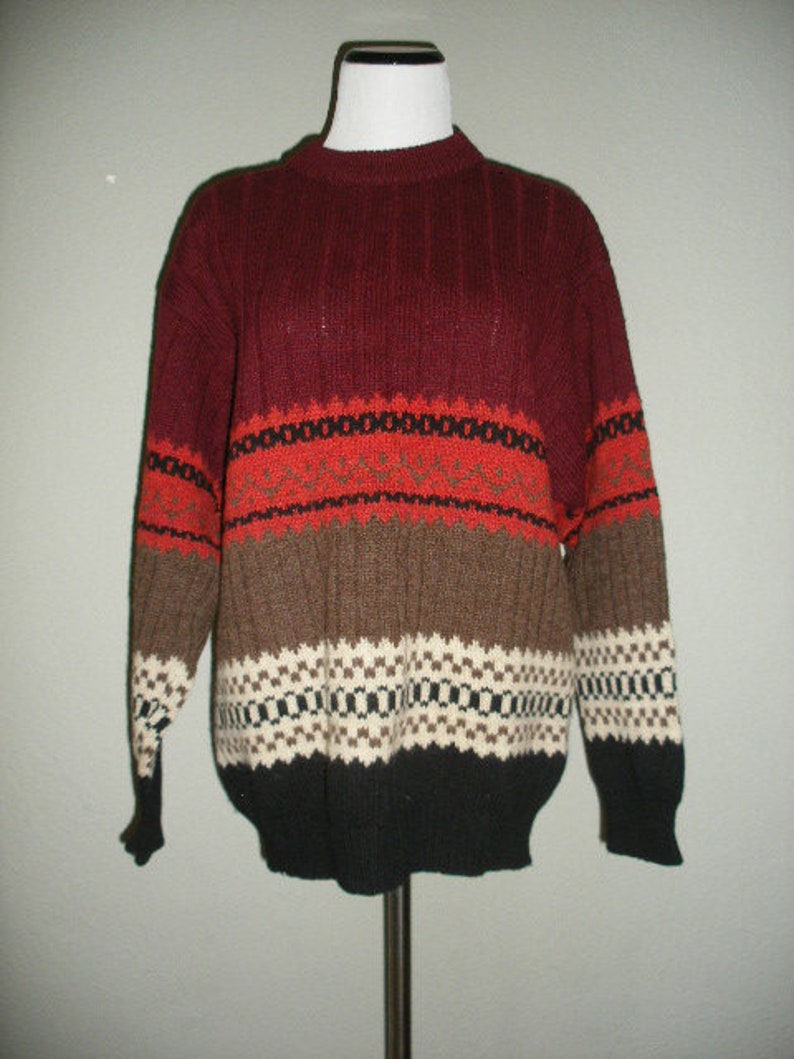80s men's United Colors of Benetton sweater Shetland wool | Etsy