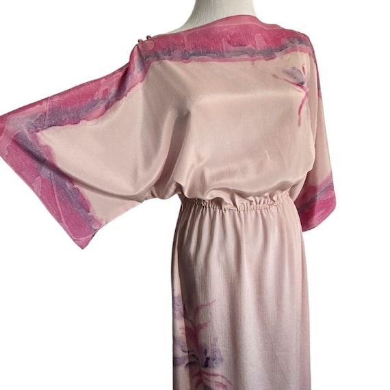 70s dolman maxi dress by Kay Kipps dress, flowy s… - image 1