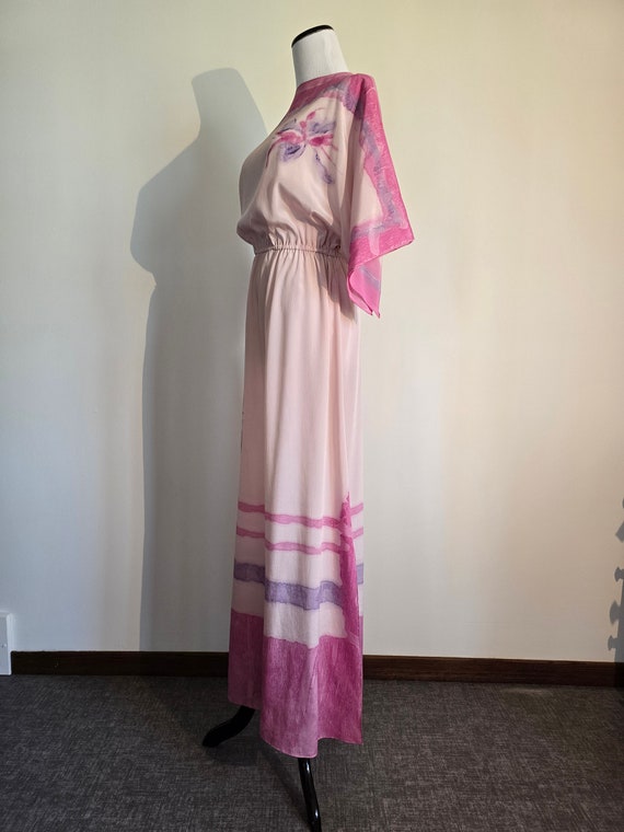 70s dolman maxi dress by Kay Kipps dress, flowy s… - image 9
