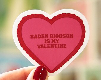 Xaden Riorson is My Valentine Fourth Wing Sticker | Waterproof Glossy Sticker for Kindle