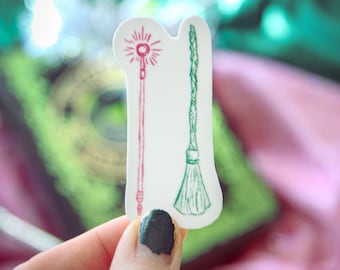 Pegatina musical de Elphaba y Glinda, "Dos mejores amigas", del Mago de Oz / Pegatina laminada brillante e impermeable para Kindle